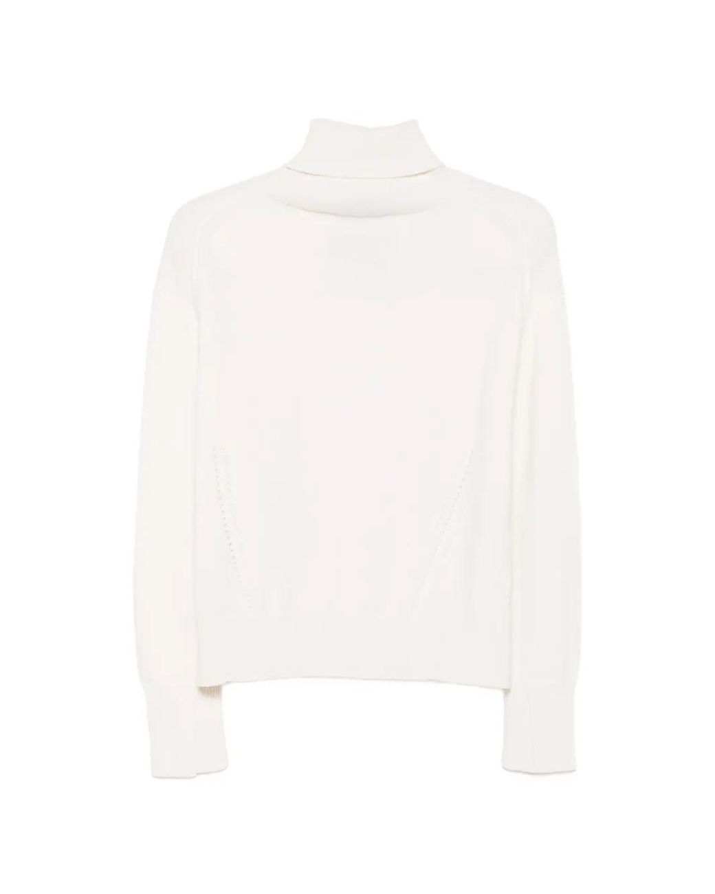 Semicouture White Drop-Shoulder Sweater