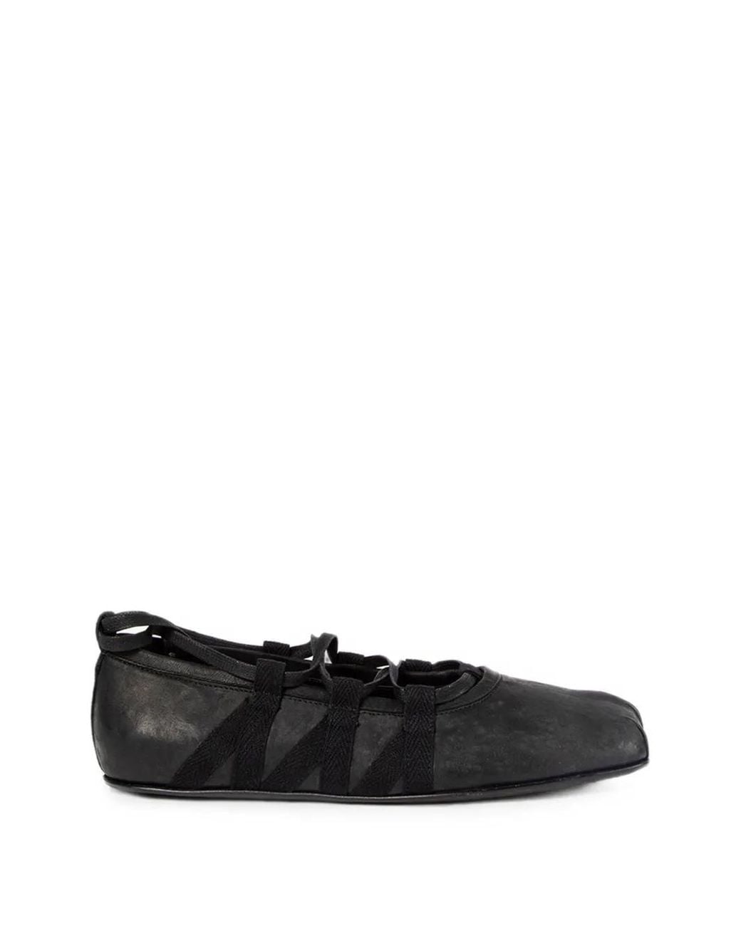 Ann Demeulemeester Black Fiep Lace-Up Ballet Flats