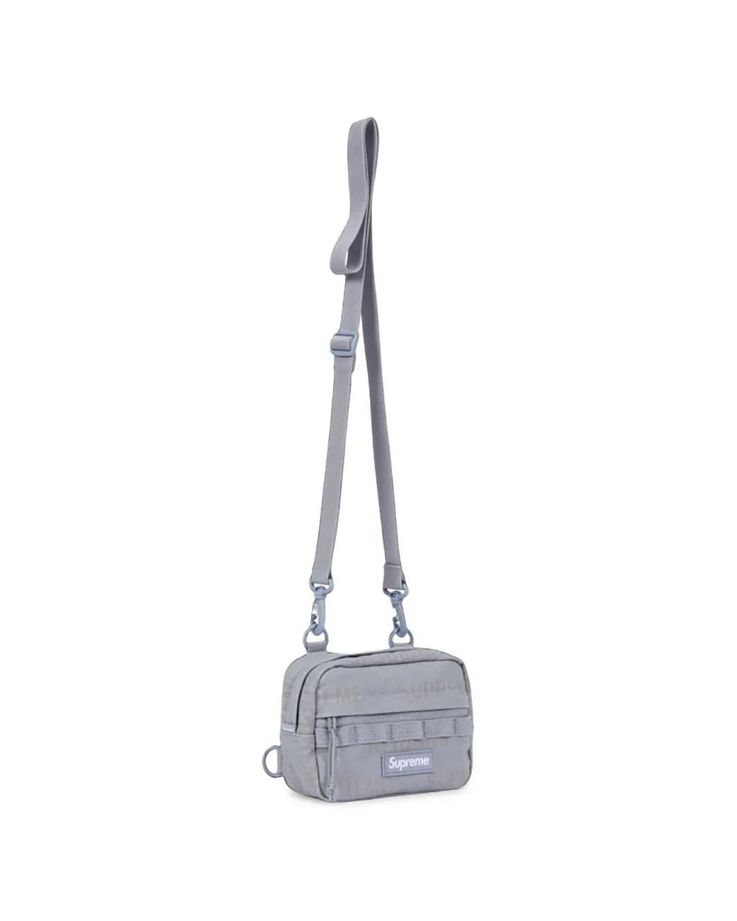 Supreme Gray Logo-Patch Shoulder Bag for men