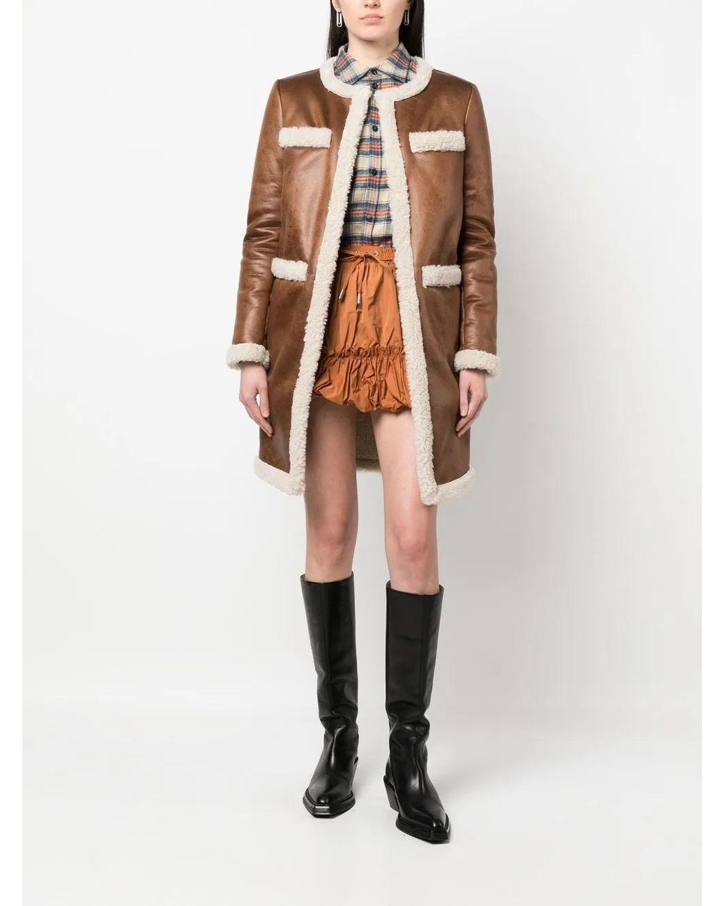 DSquared² Brown Shearling & Teddy