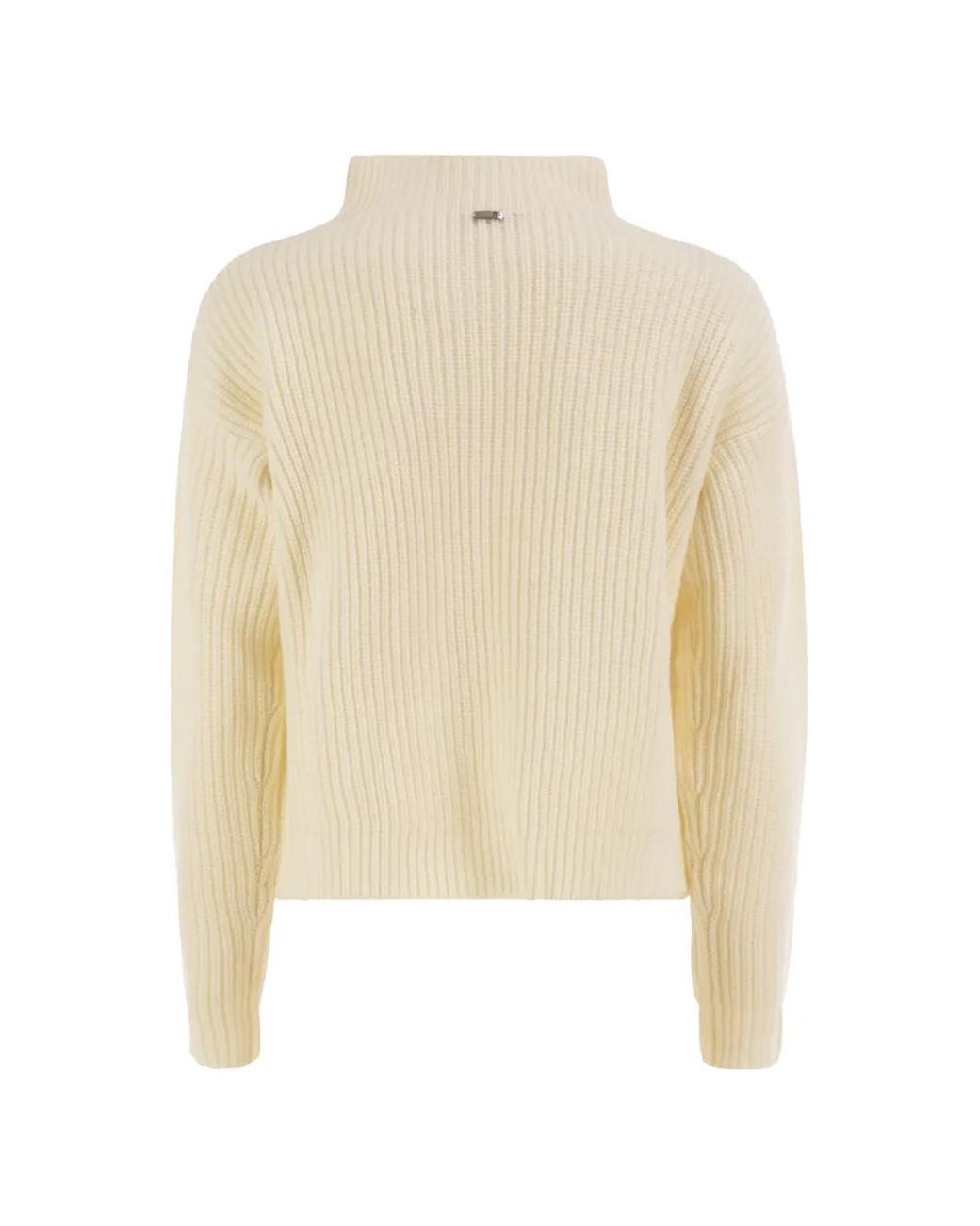 Herno White Knit High-Neck Sweater