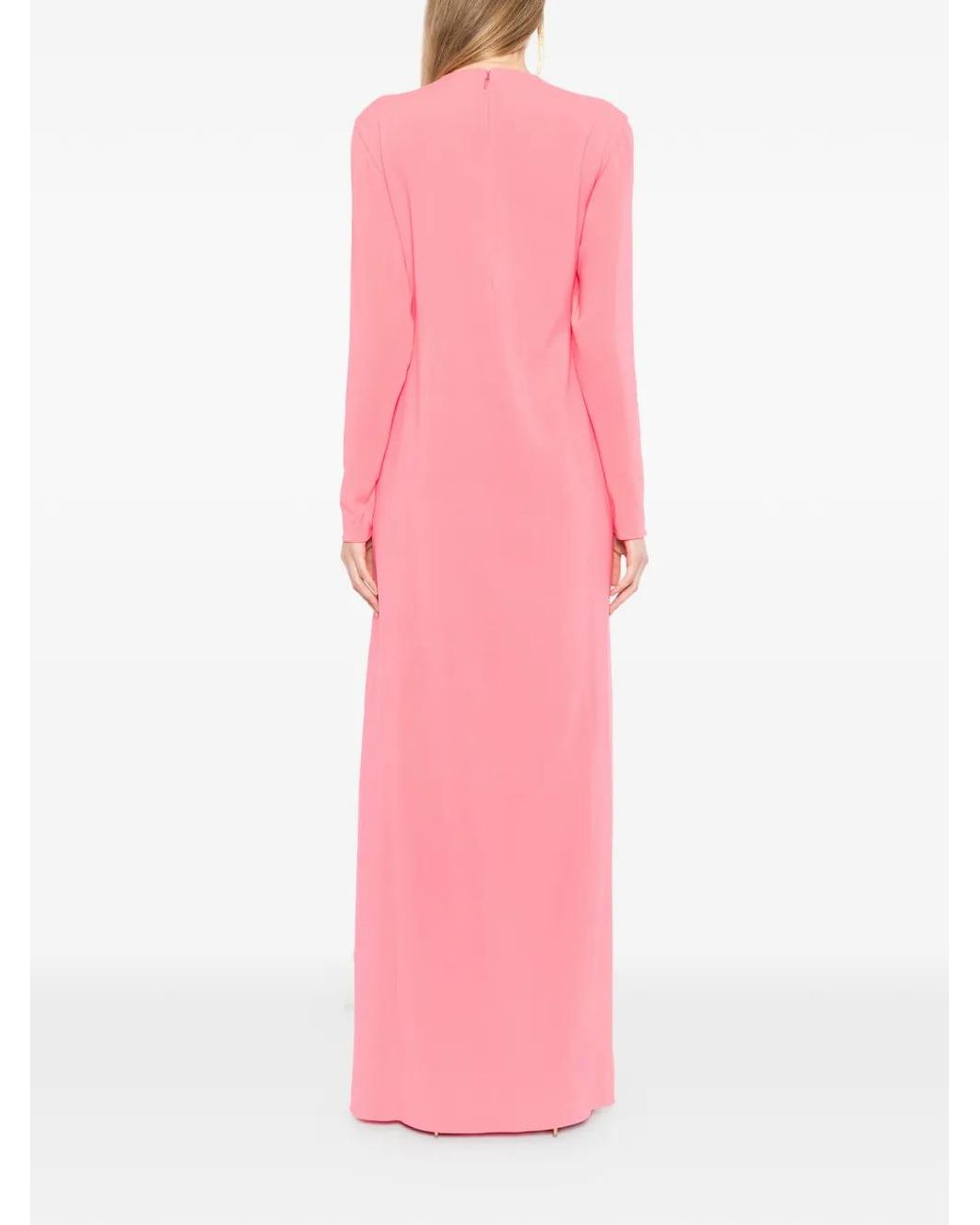 Tom Ford Pink Cutout Long-Sleeve Dress