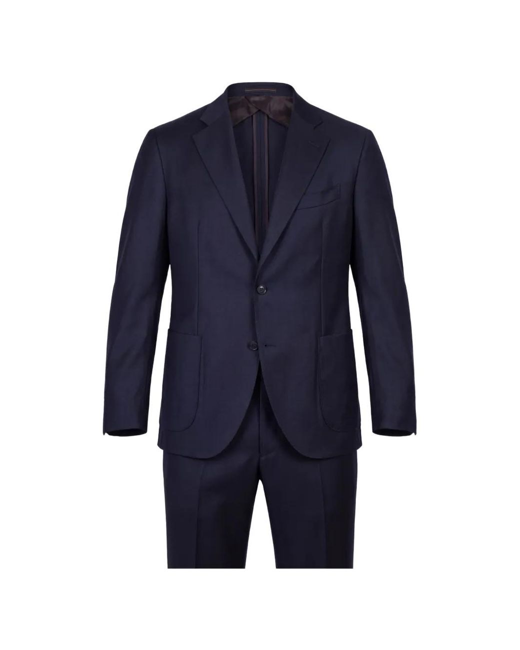 Slowear Blue Manteau À Revers Crantés for men
