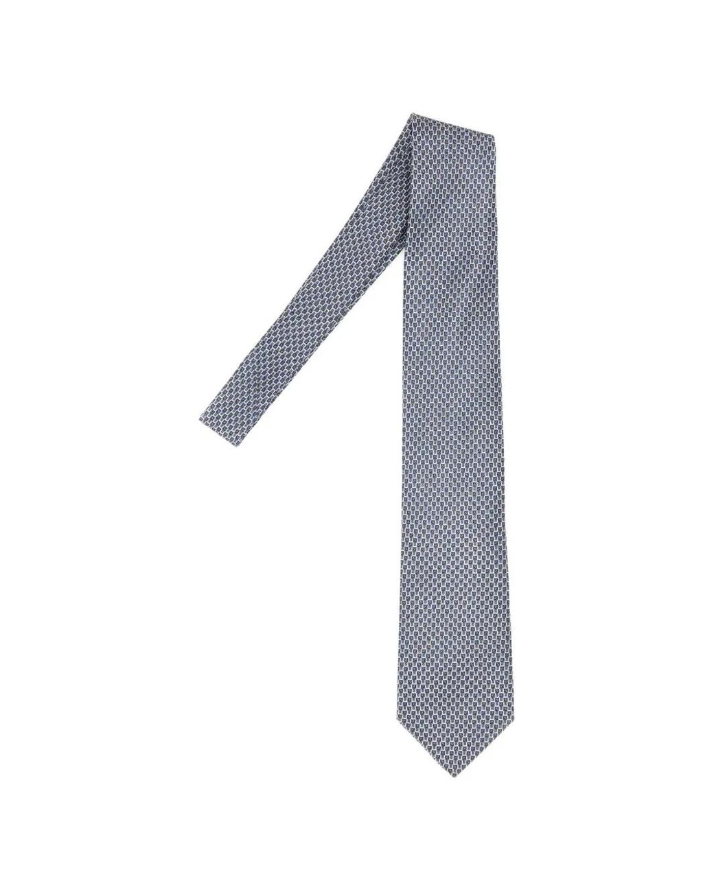 Brioni Blue Embroidered Silk Tie for men