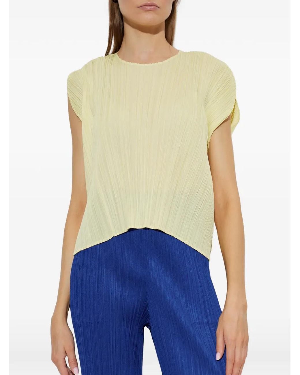 Pleats Please Issey Miyake Blue Monthly Colors July Shirt