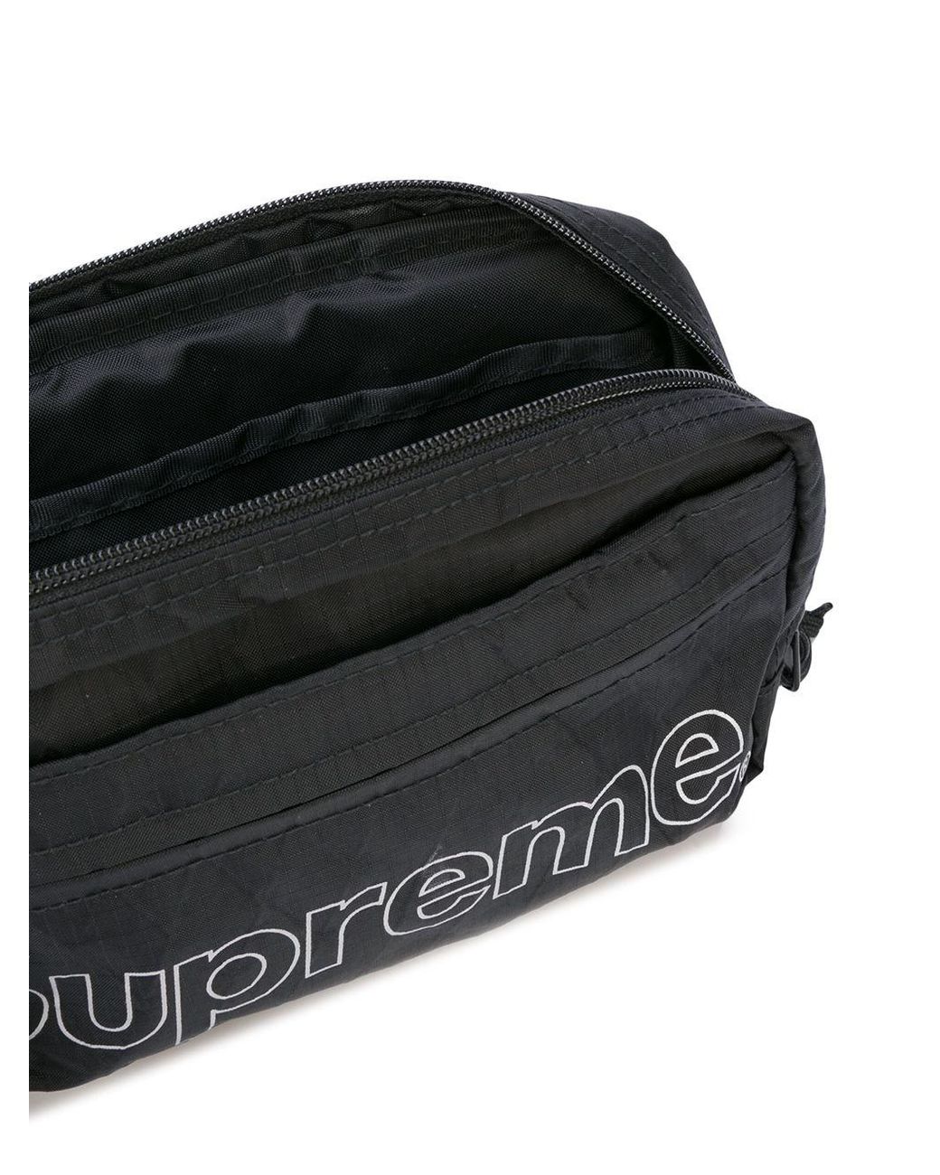 supreme logo print shoulder bag