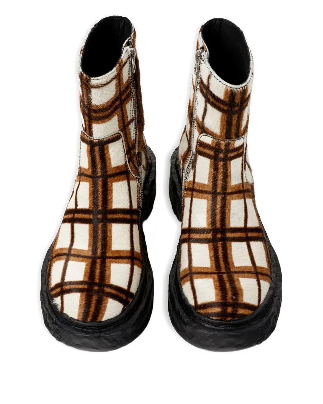 CAMPERLAB Brown Karierte Vamonos Stiefel