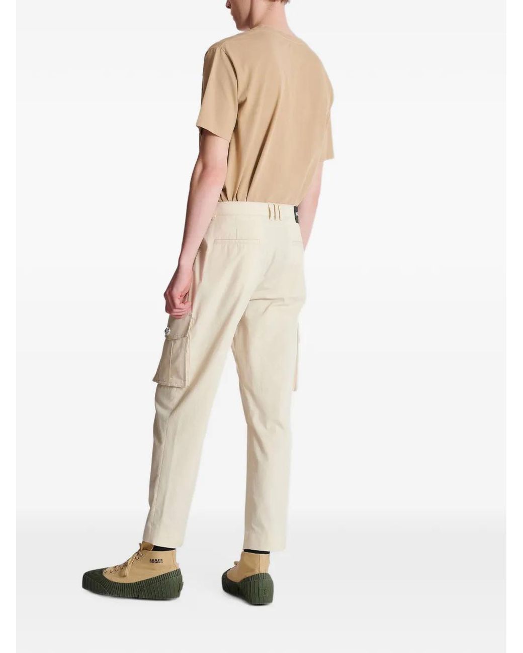 Balmain Natural Cargo Trousers for men
