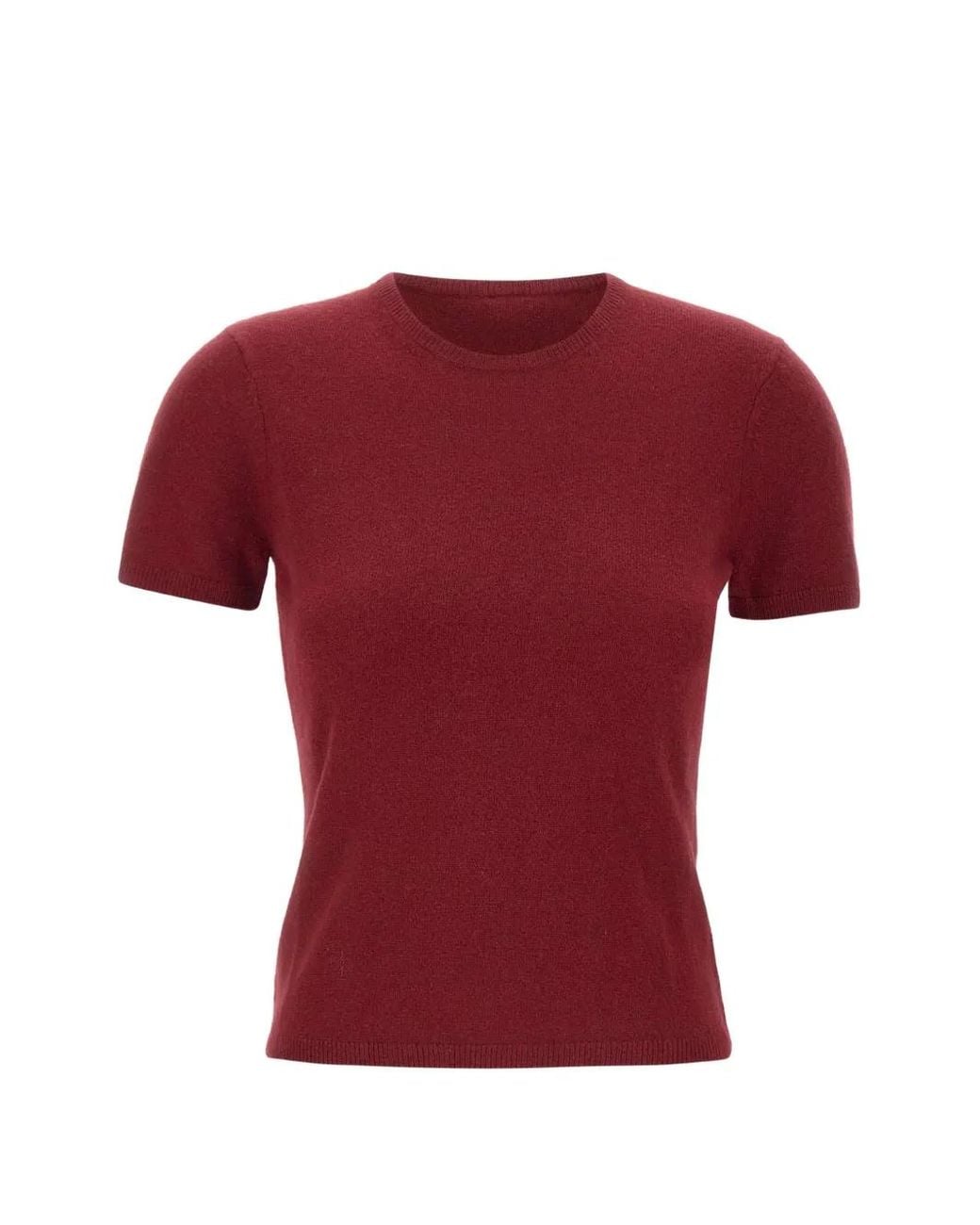 THE GARMENT Red Como Ribbed Short-Sleeve Sweater