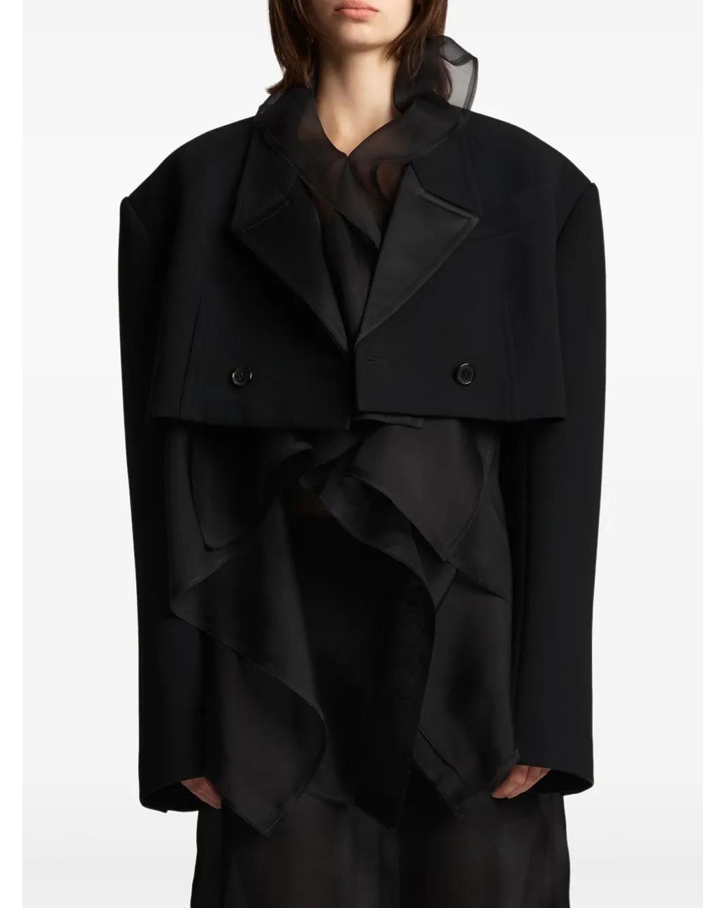 Khaite Black Nando Double-Breasted Jacket
