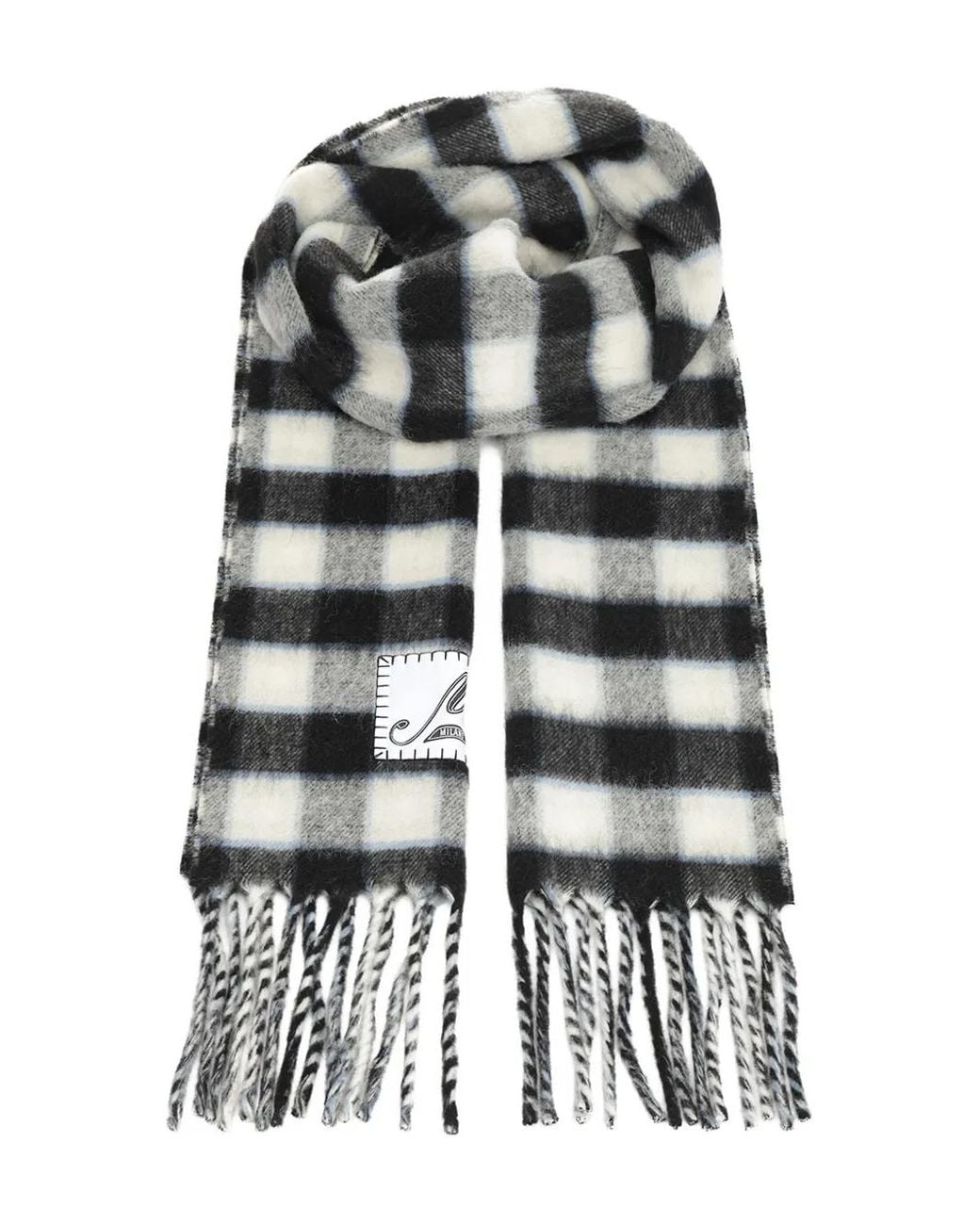 Marni White Double-Face Wool Scarf