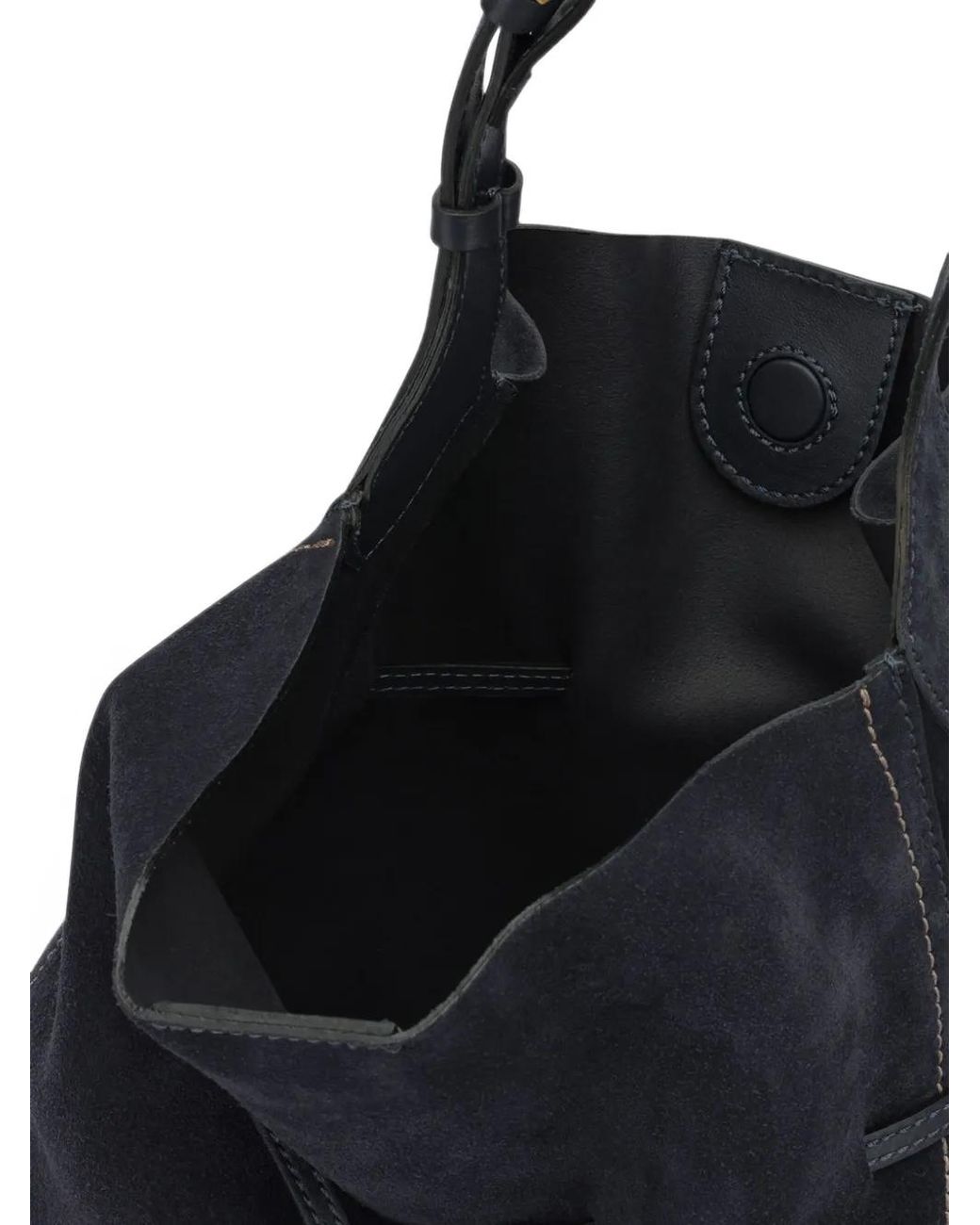 Gianni Chiarini Black Sienna Drawstring Suede Shoulder Bag