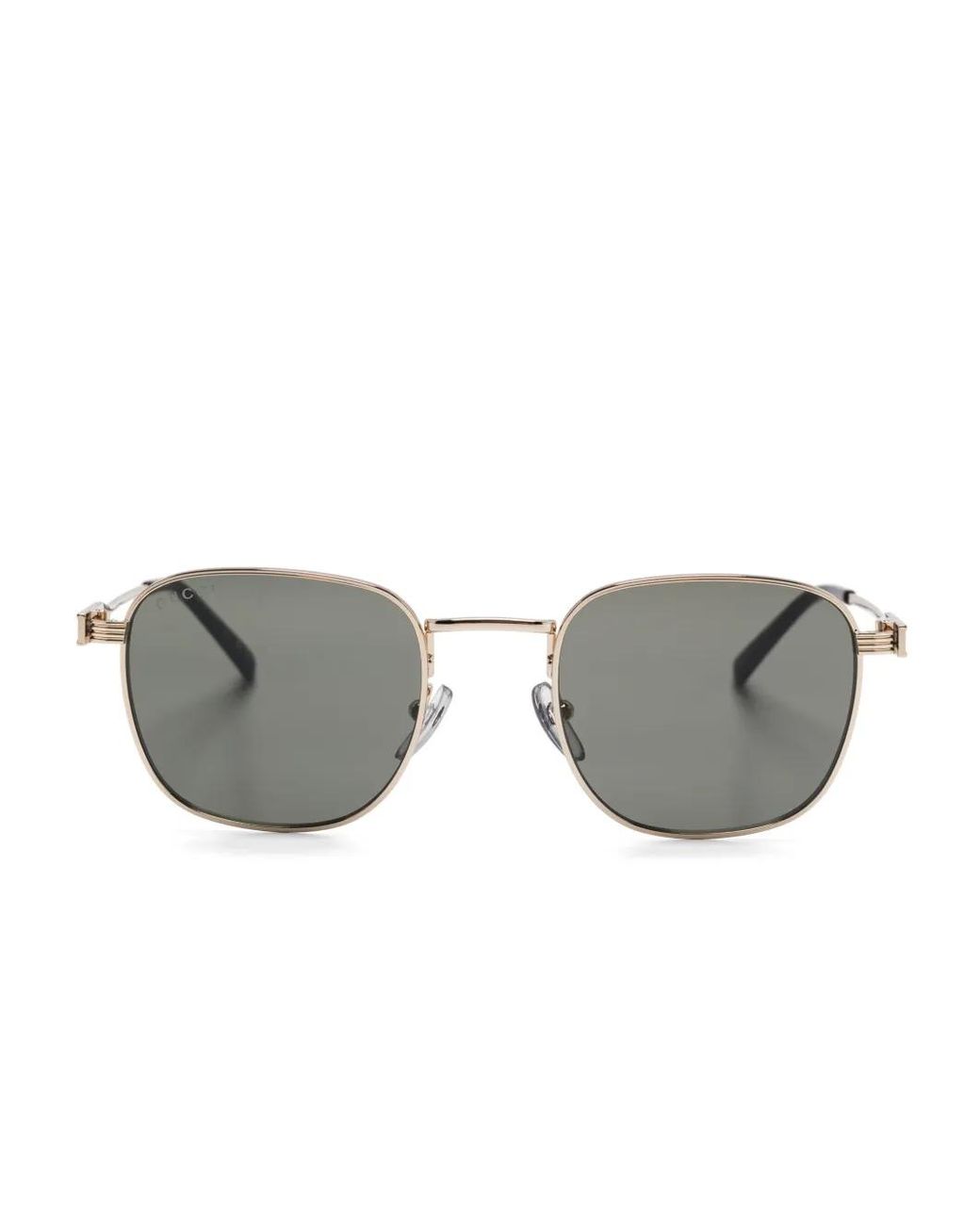 Gucci Gray Round-Frame Sunglasses for men