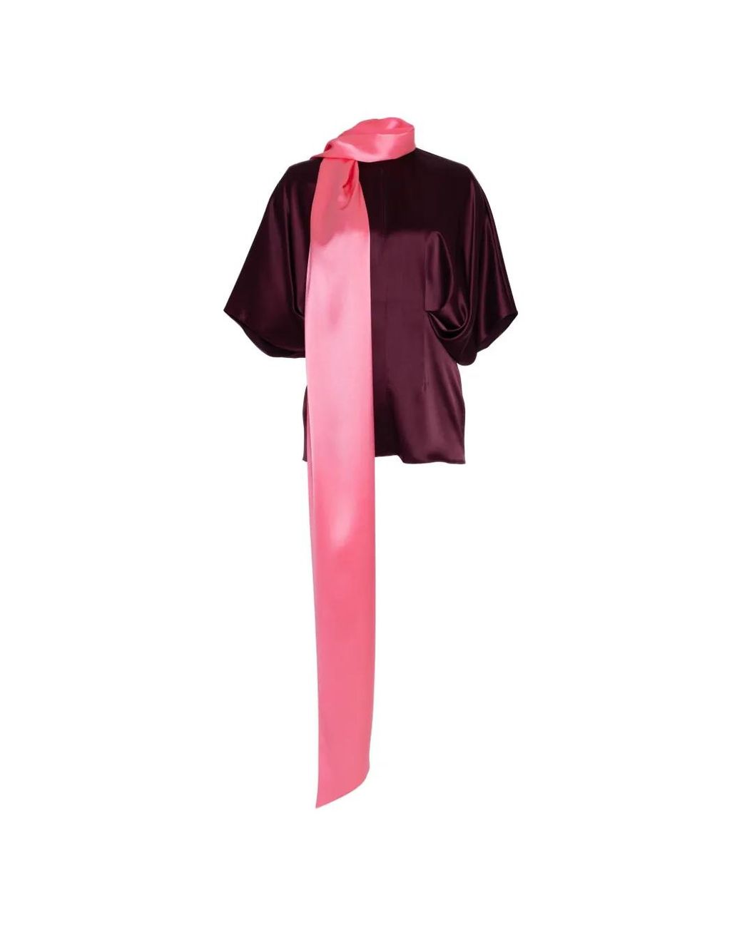 Roksanda Red Luma Scarf-Detail Draped Top