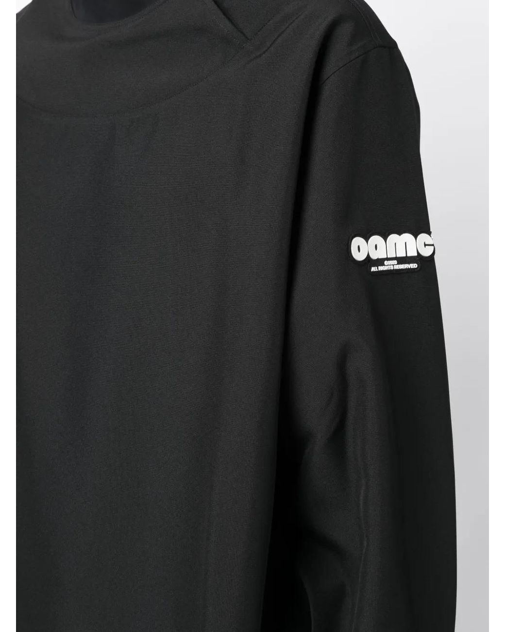 OAMC Black Rapid Logo-Print Shirt for men