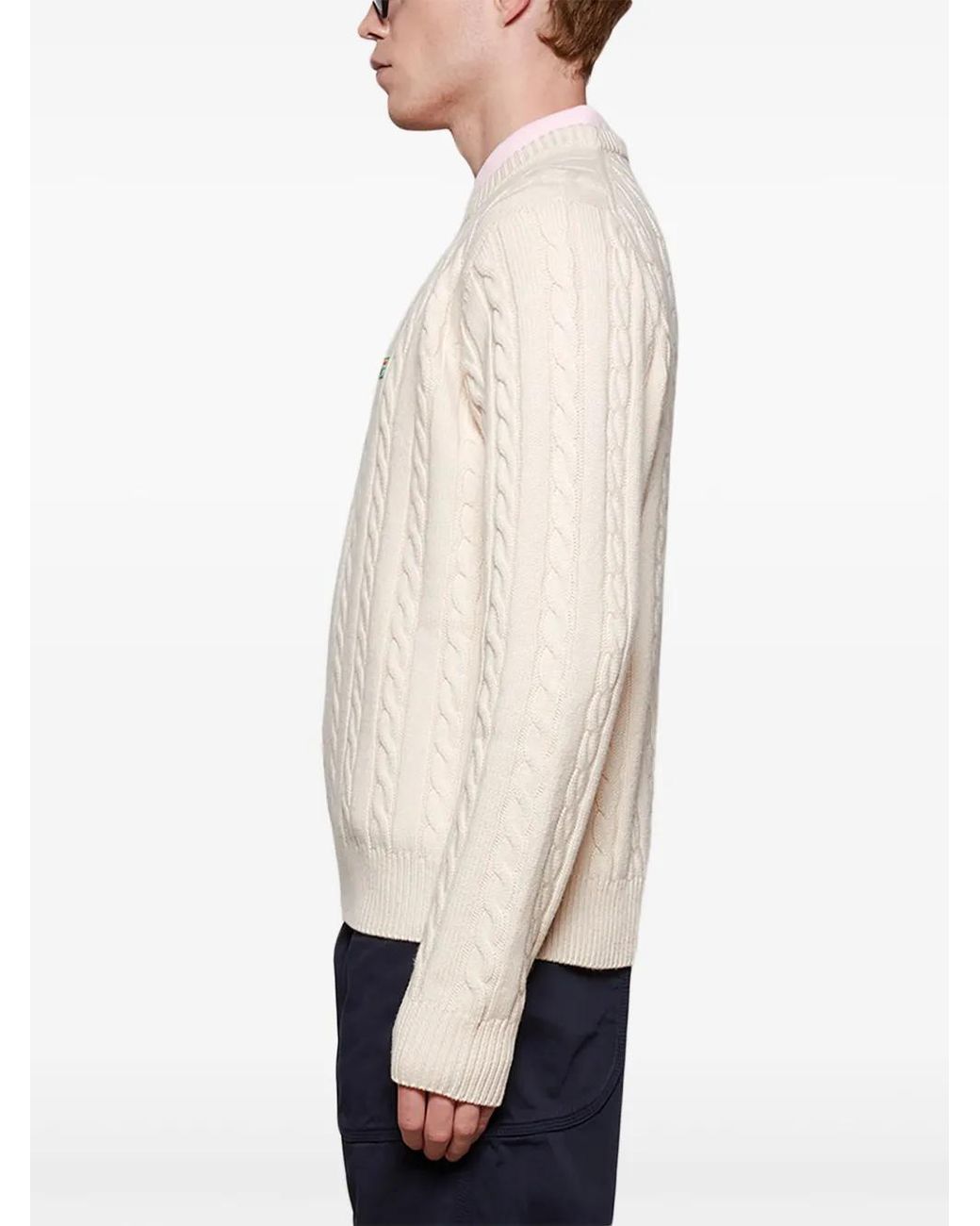 Fila Natural Cable Knit Crew Neck Jumper for men
