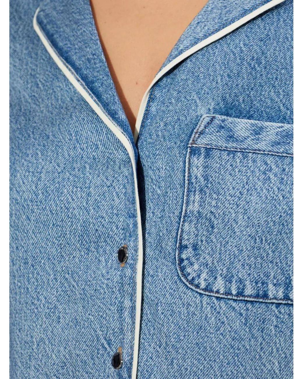 Rag & Bone Blue Chest-Pocket Shirt