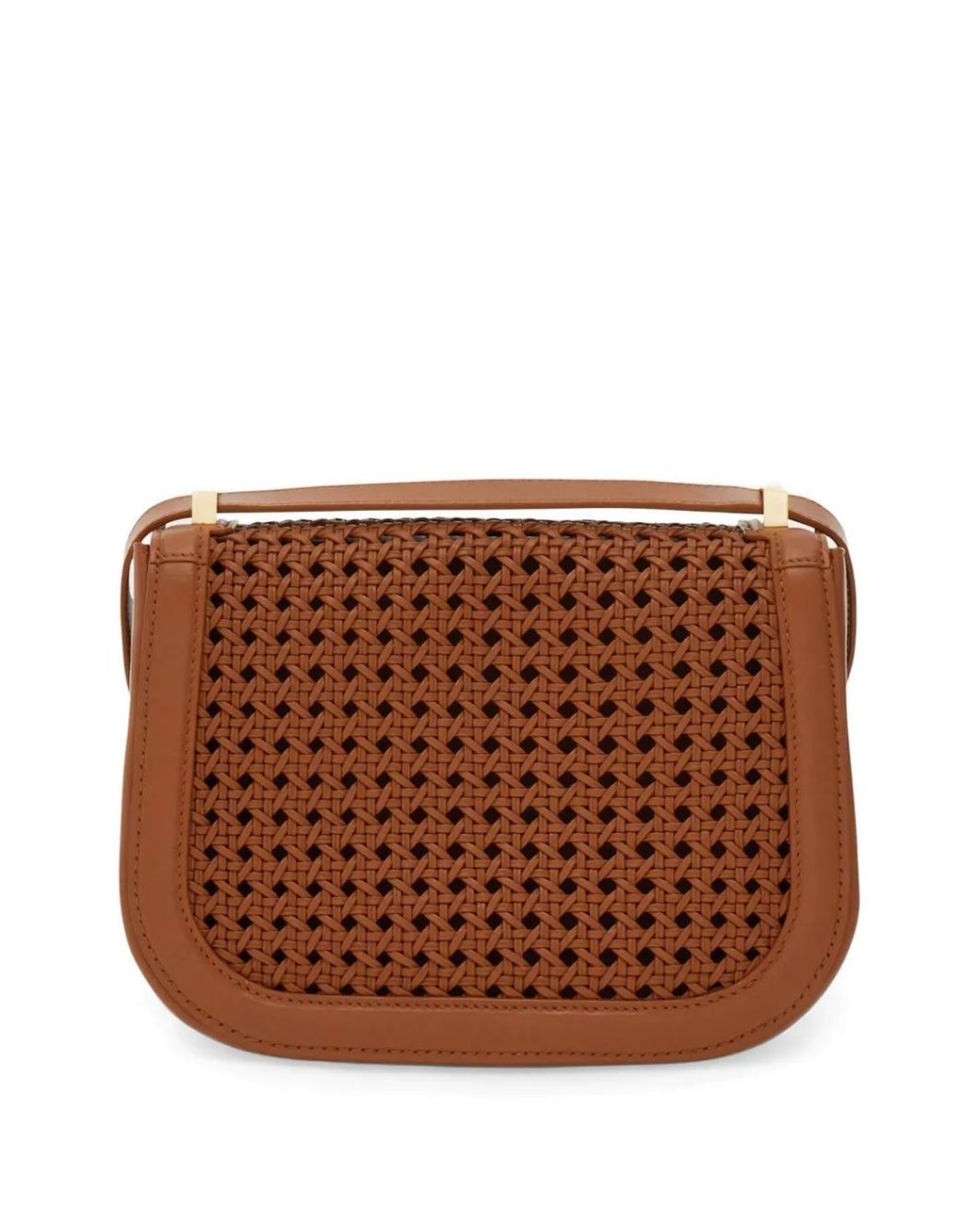 Ferragamo Brown Double Gancini North-South Crossbody Bag (Xs)