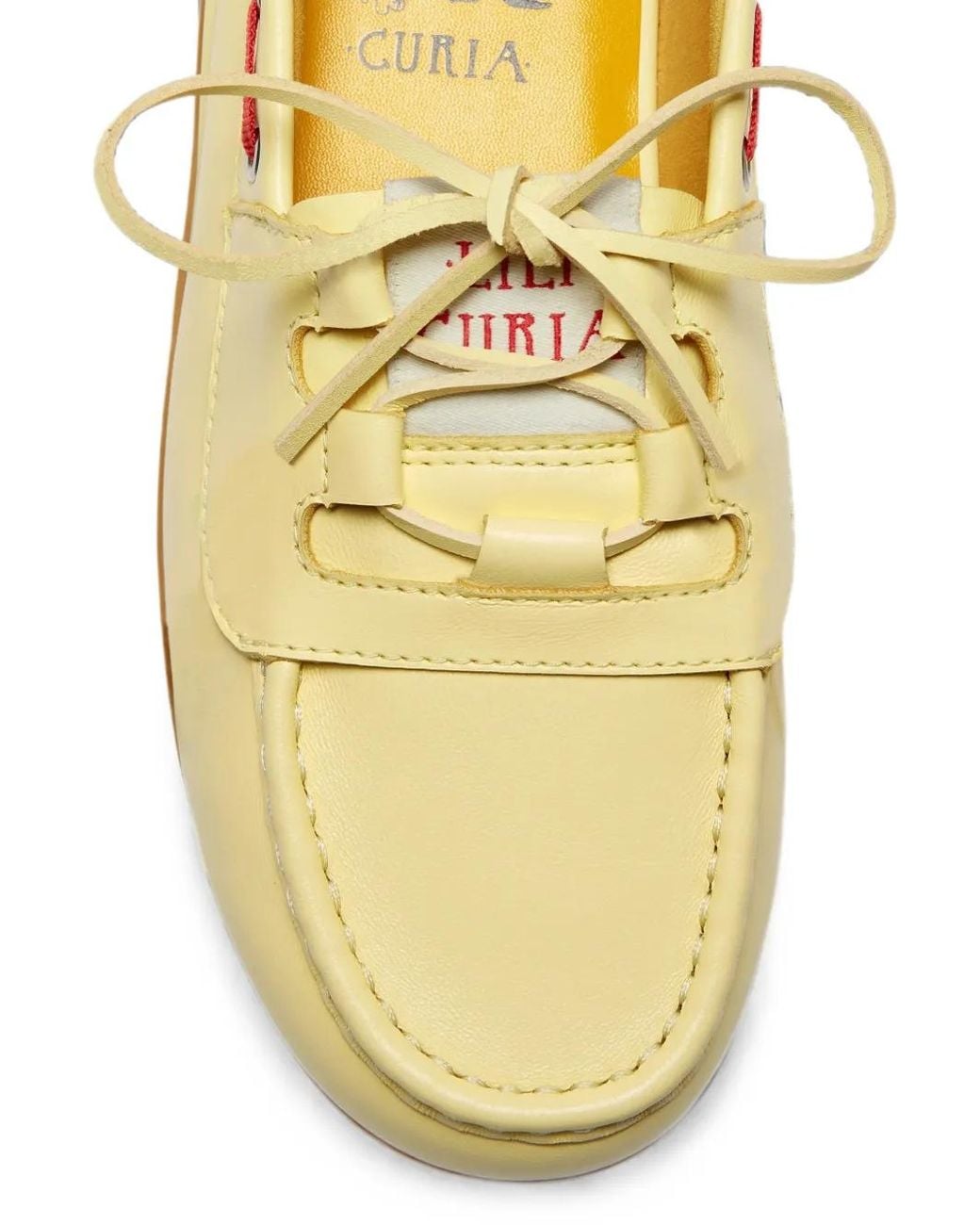 LILI CURIA Metallic Mara Leather Boat Shoes