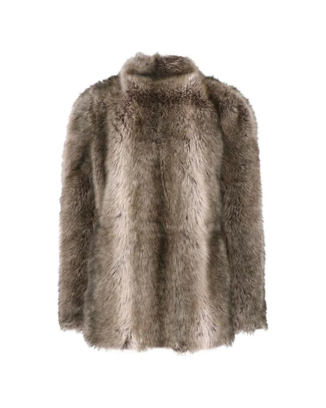 Frankie Shop Brown Denia Faux Fur Cinched Jacket