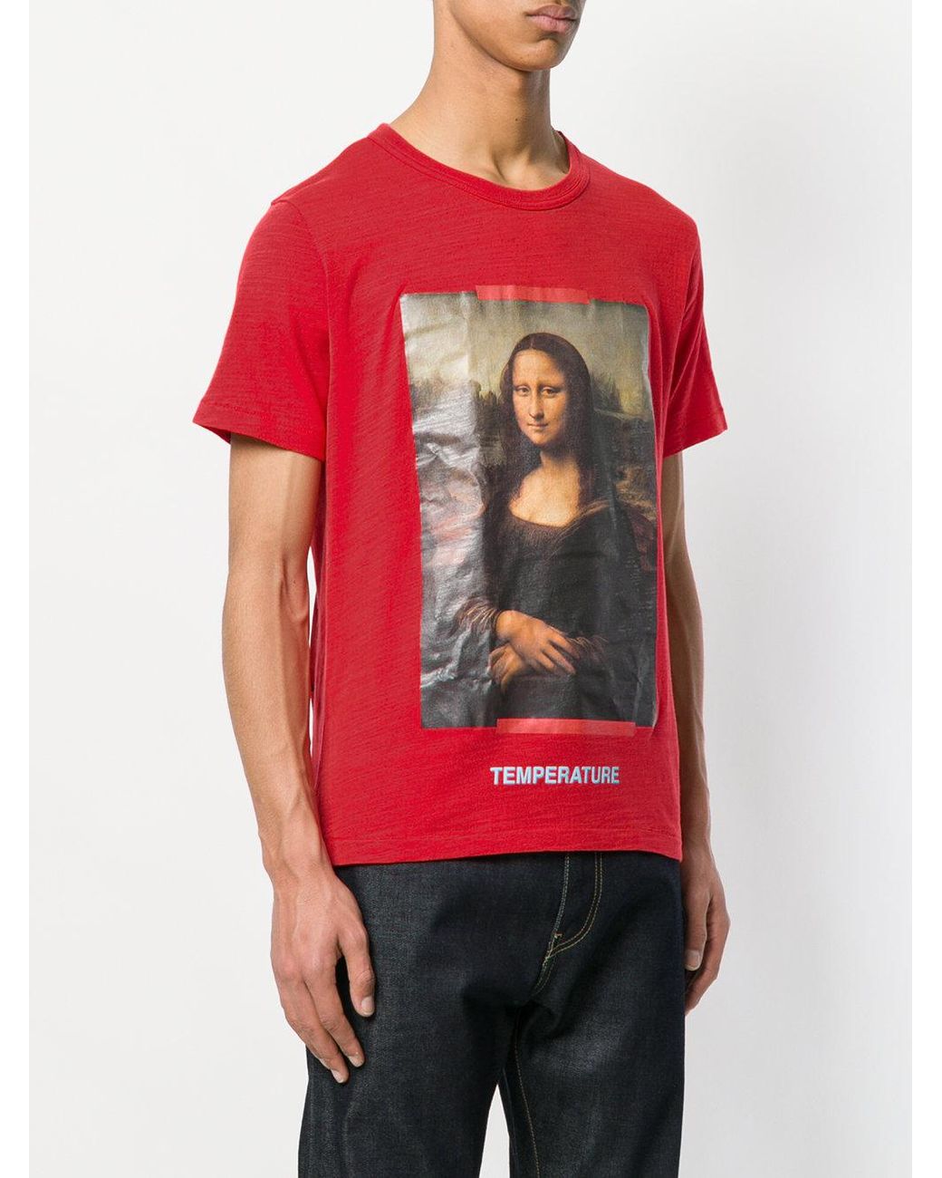 Camiseta con estampado Mona Lisa Off-White c/o Virgil Abloh de hombre de  color Rojo | Lyst