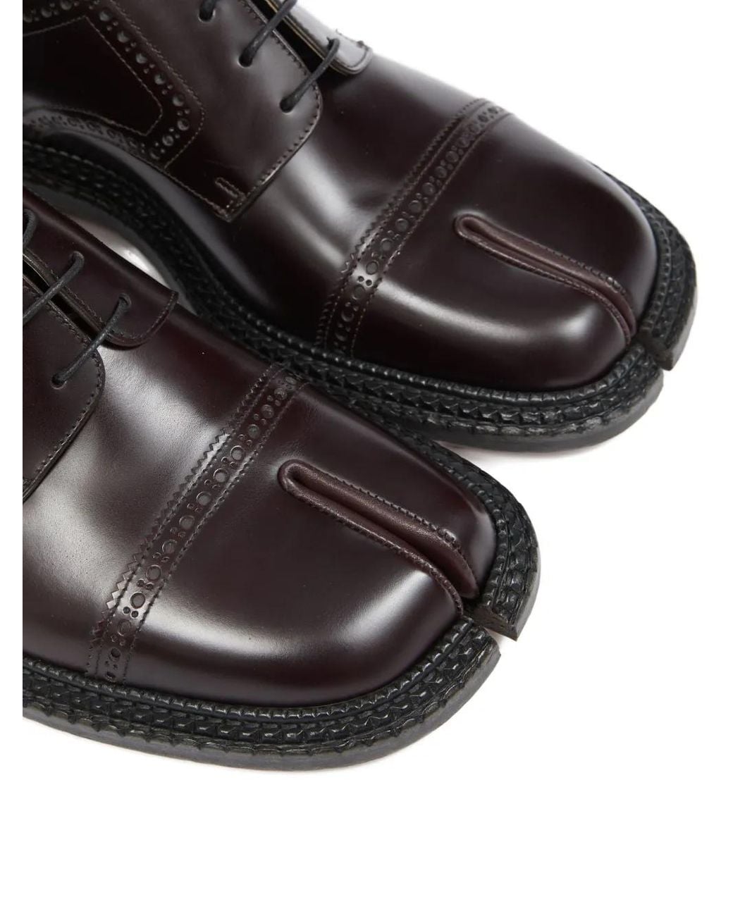 Maison Margiela Brown Cow Leather Lace-Ups for men