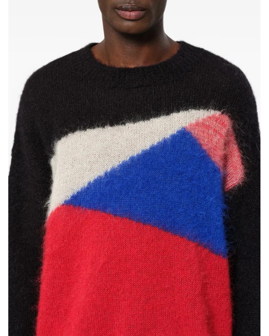 Isabel Marant Red Leonard Intarsia-Knit Sweater for men