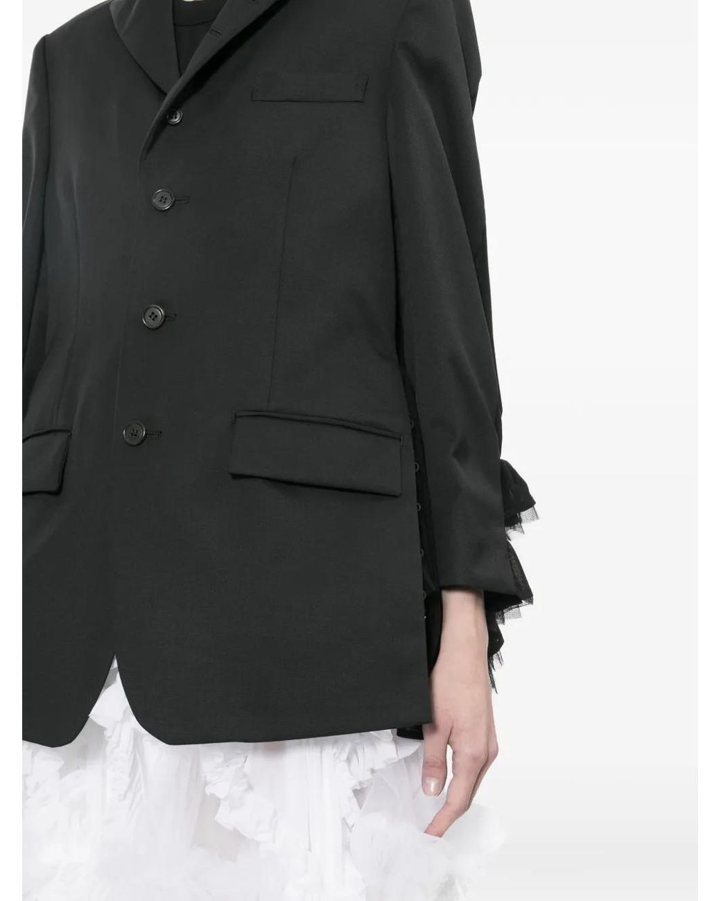 Noir Kei Ninomiya Black Ruffled Blazer