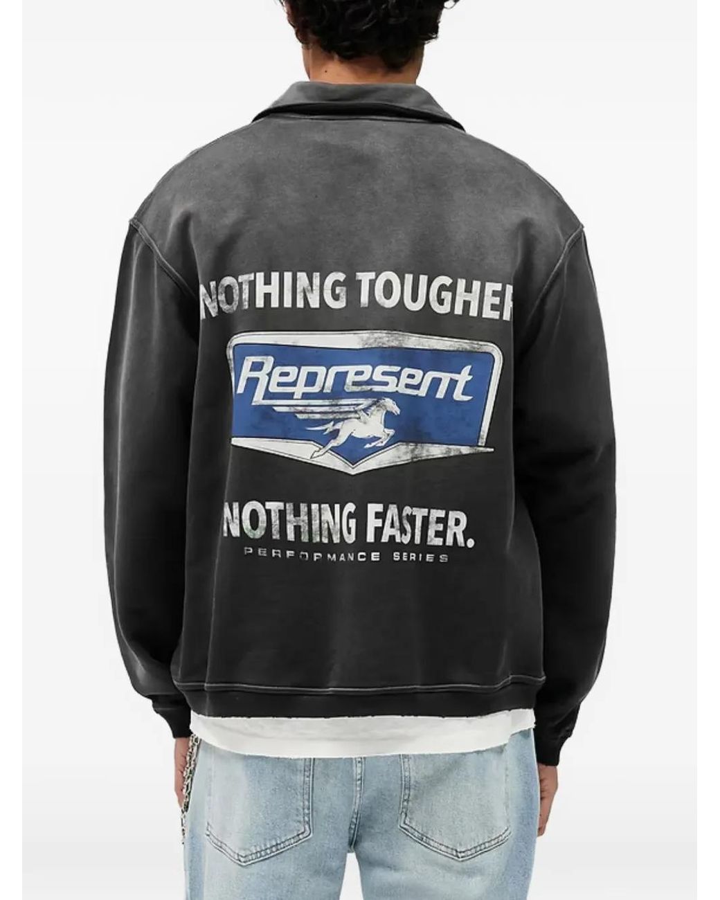 Represent Sweatshirt mit Reißverschluss in Gray für Herren