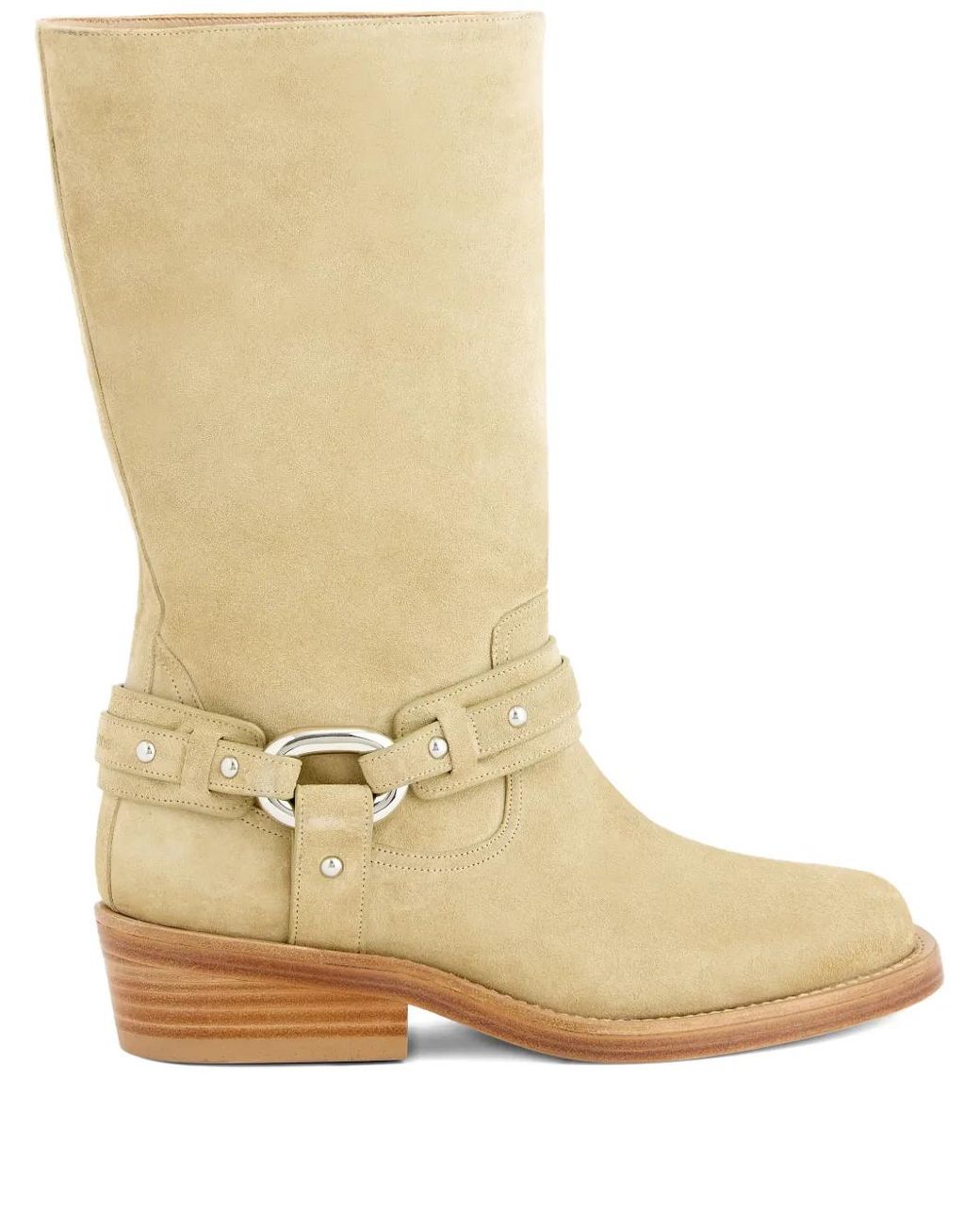 Rabanne Natural Xl Link Biker Boots