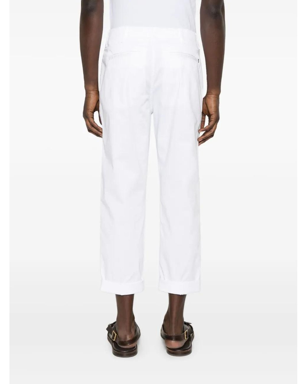 Dondup White Zyan Trousers for men