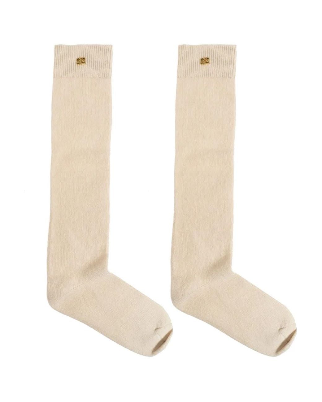 Ganni White Wool Mix Socks