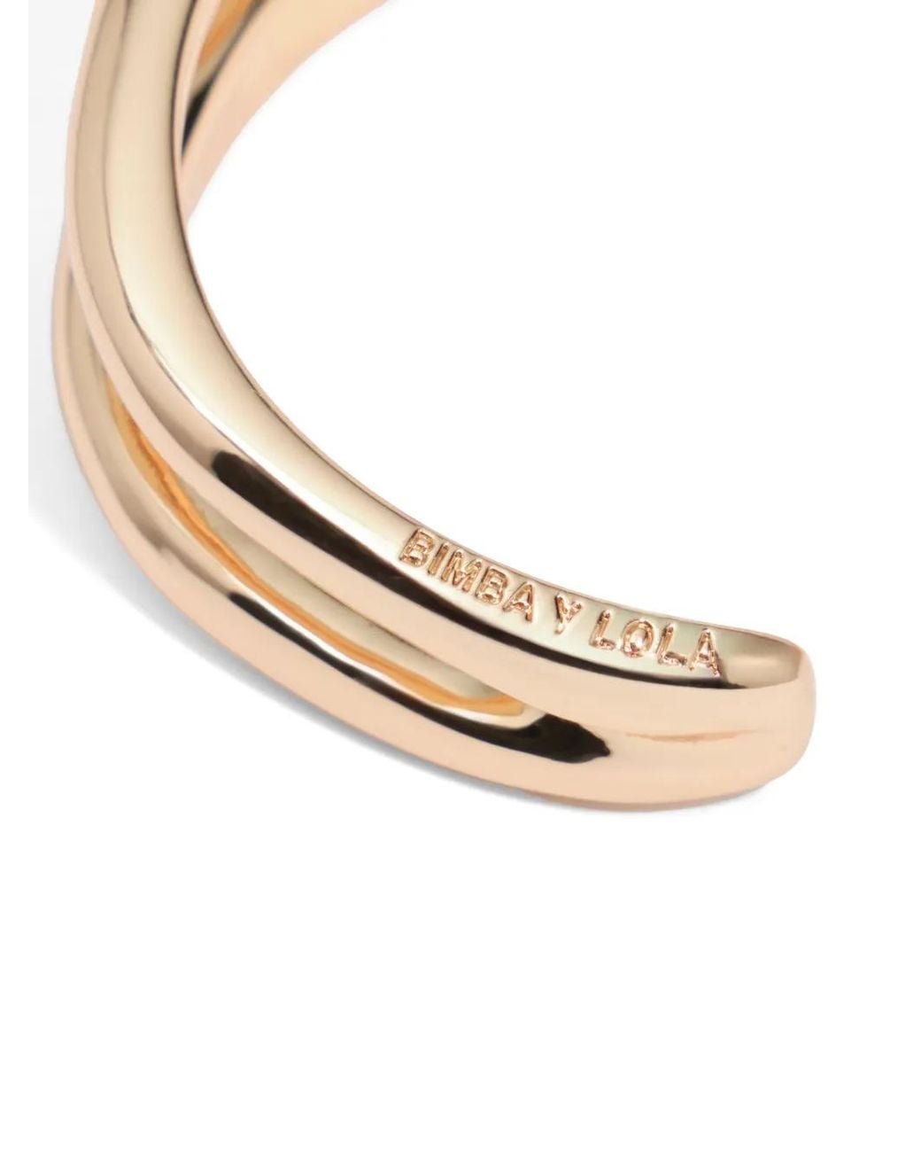 Bimba Y Lola Natural Tone Metal Bracelet With Irregular Bands