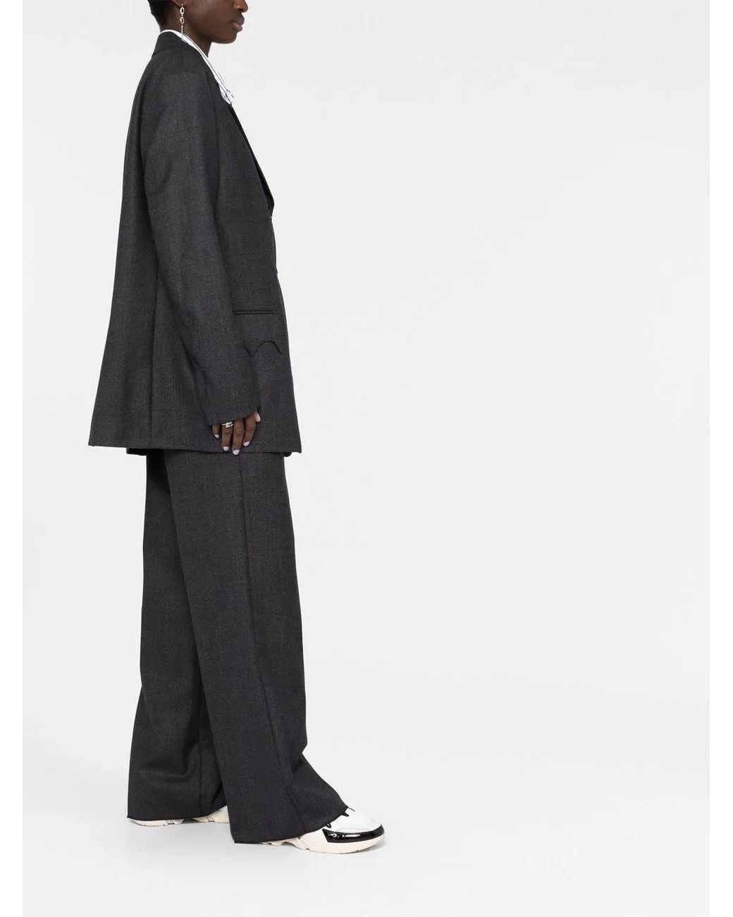 Raf Simons Black Single-Breasted Wool Blazer