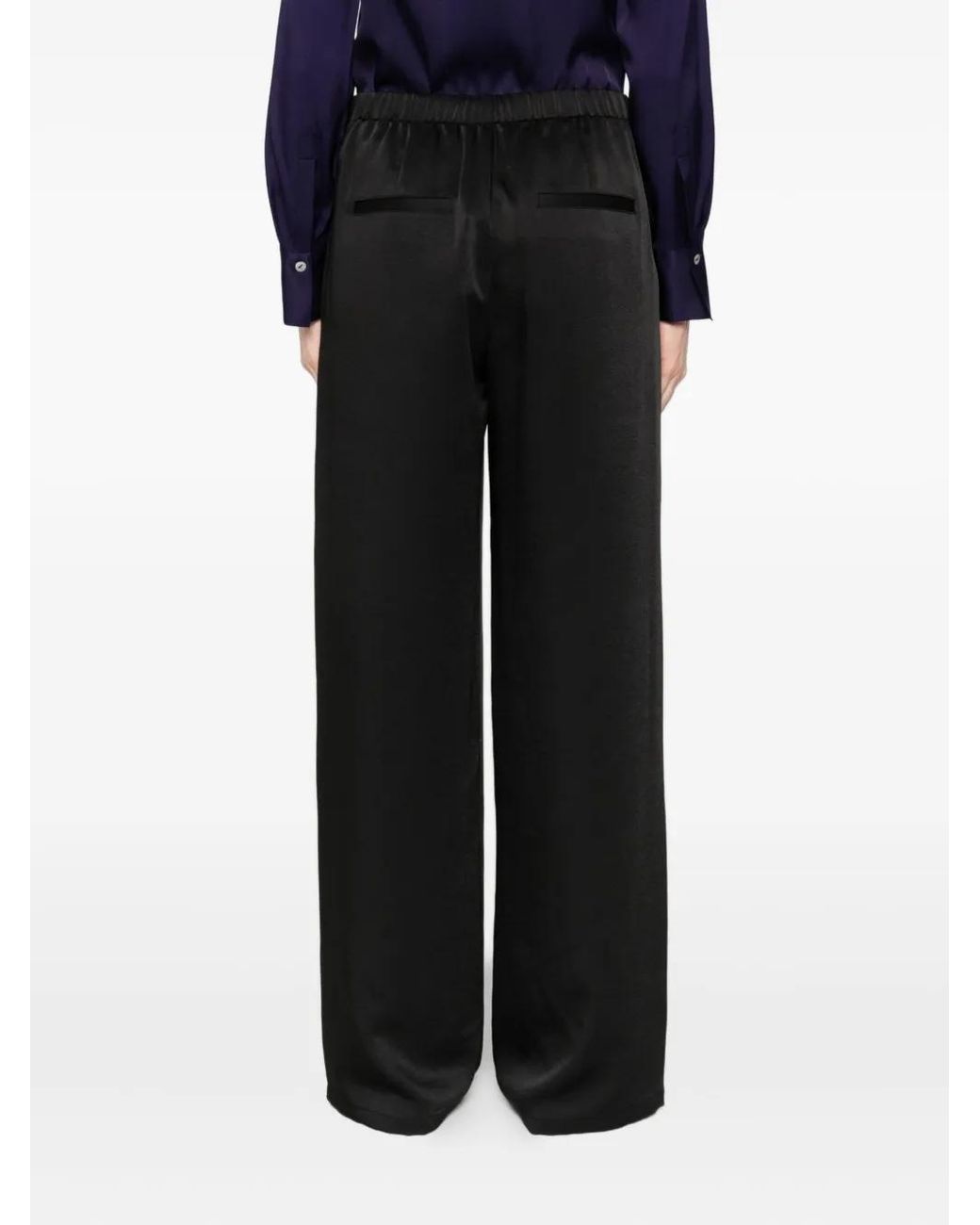 Vince Black Side-Stripe Trousers