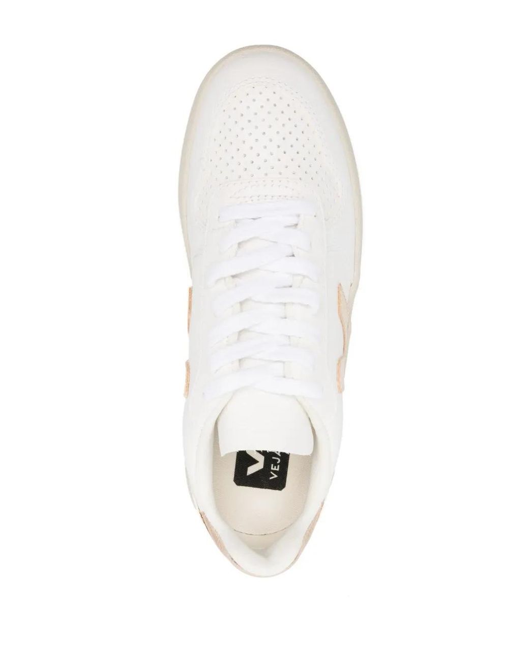 Veja White V10 Metallic Leather Sneakers for men