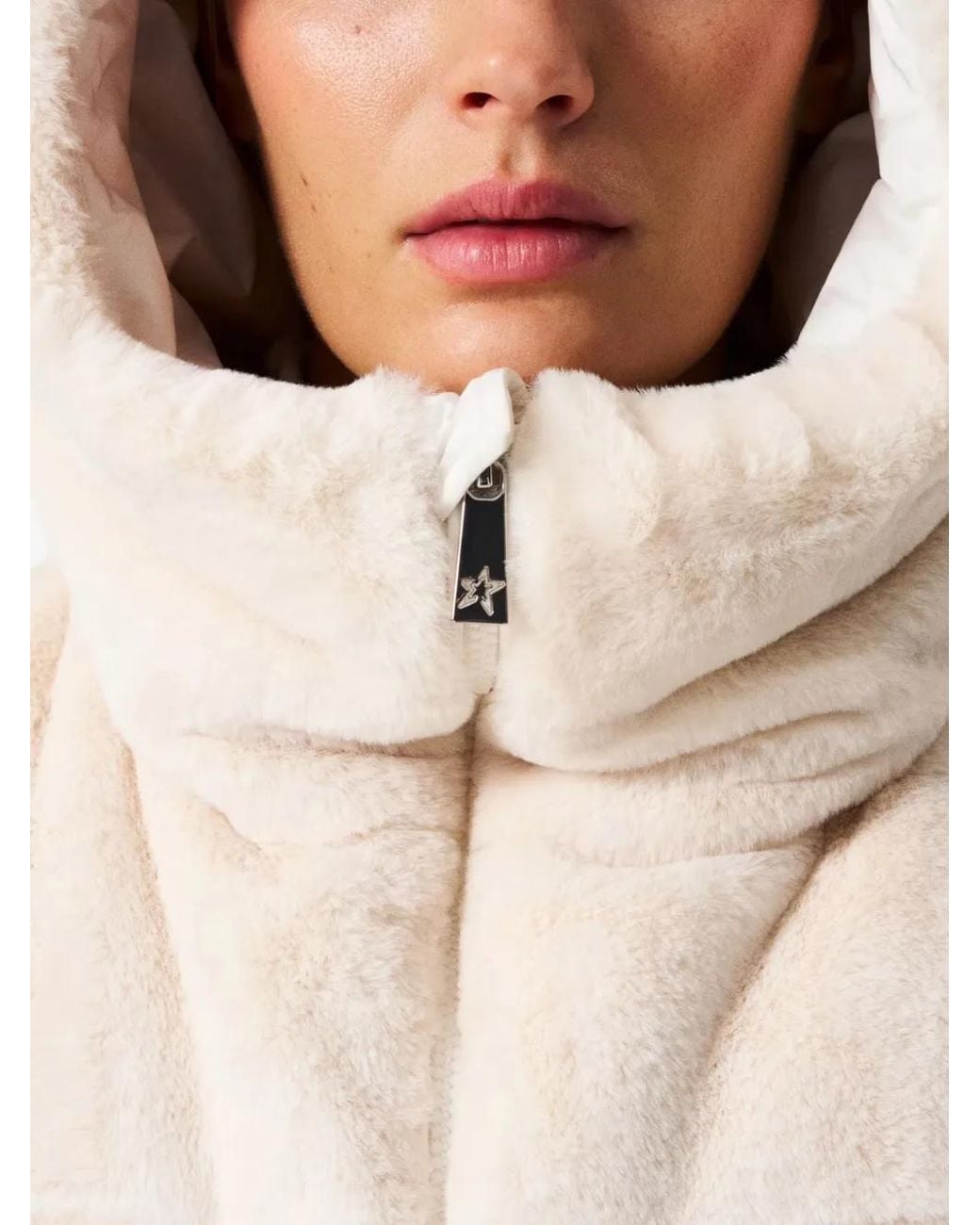 Perfect Moment White Celia Faux-Fur Down Gilet