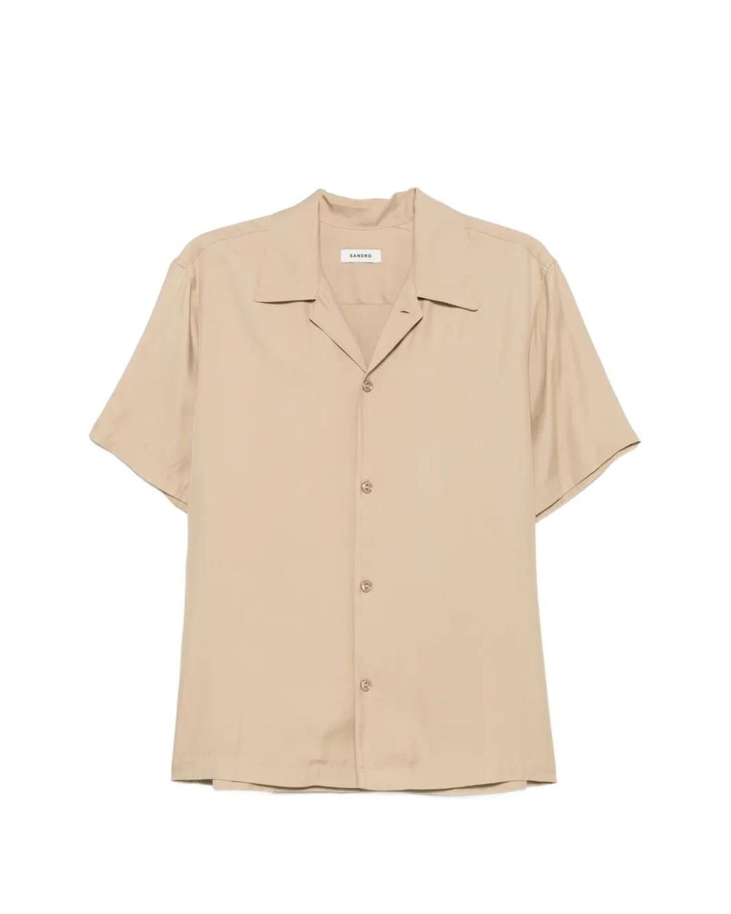 Sandro Natural Chemise Ample À Col Requin for men