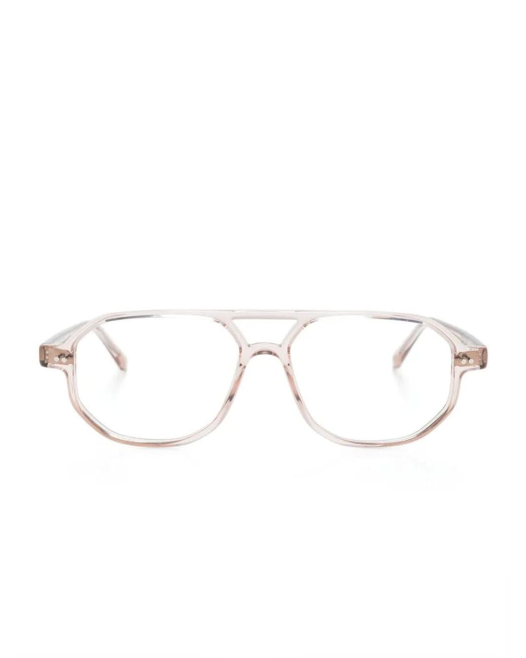 Moscot White Gazeektal Pilotenbrille