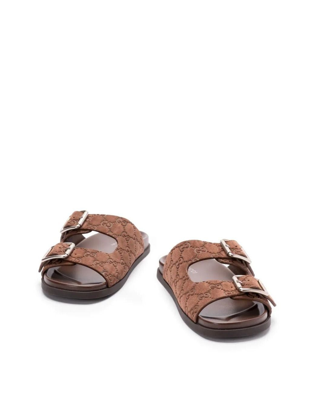 Gucci Brown Slide Sandal With Interlocking G for men