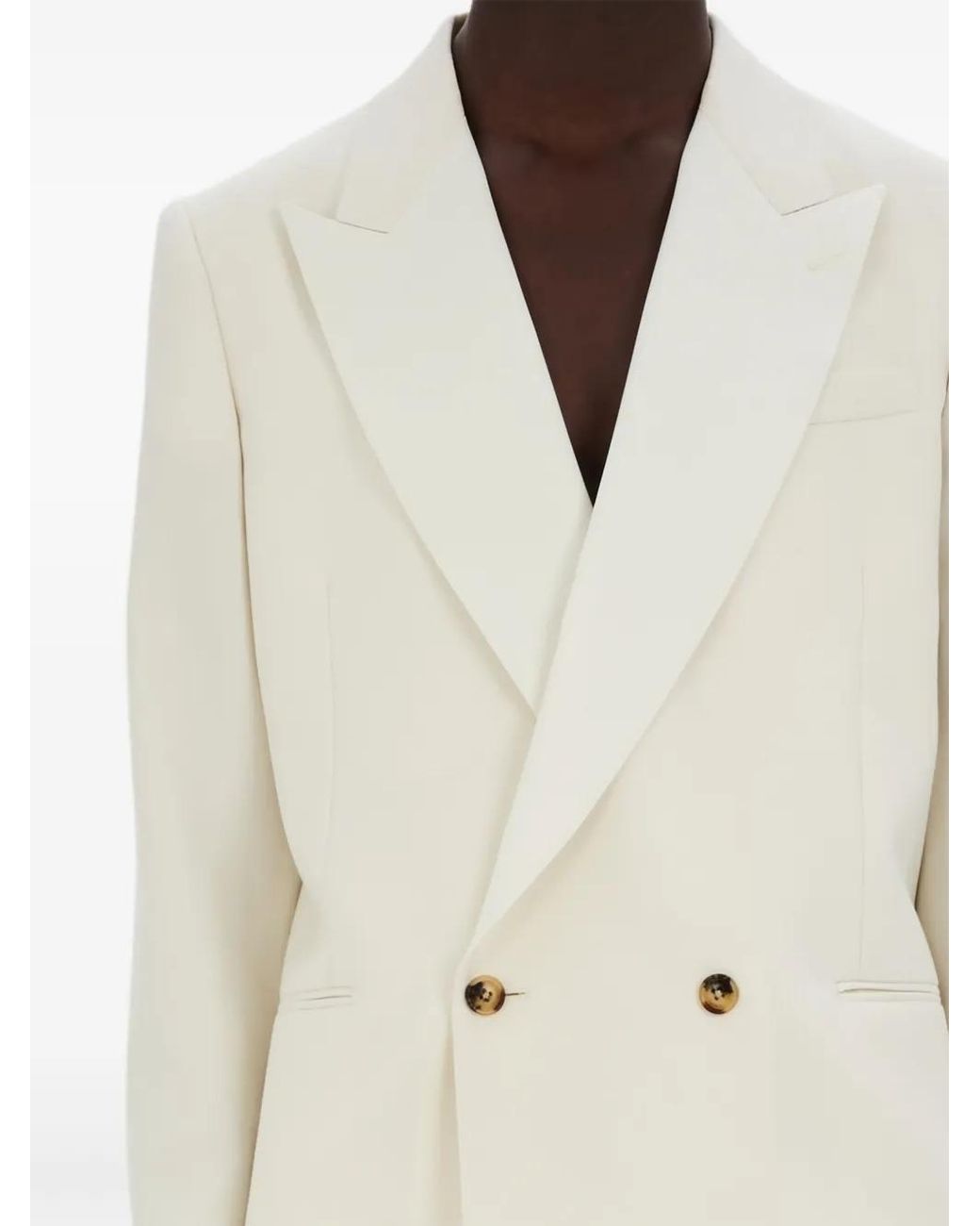 Amiri White Ma Double-Breasted Blazer for men