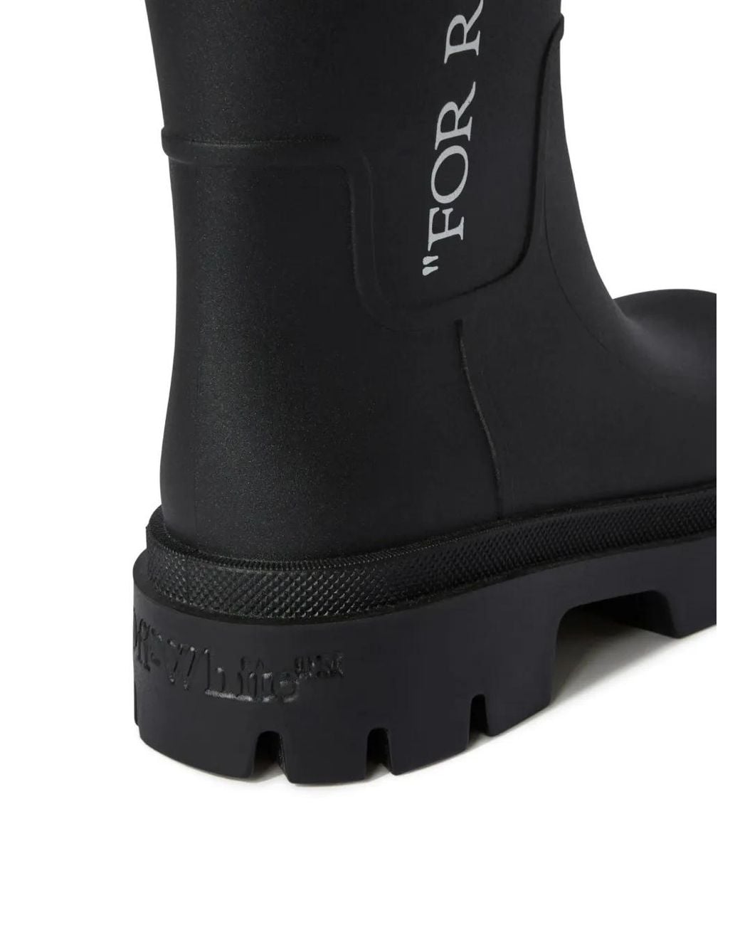 Off-White c/o Virgil Abloh Black Slogan-Print Platform Boots