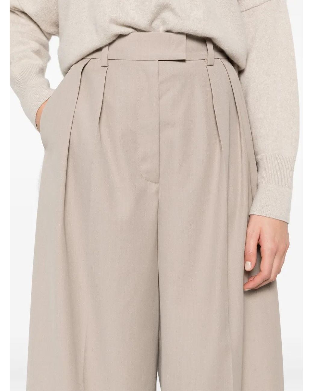 Anine Bing White Lou Trousers