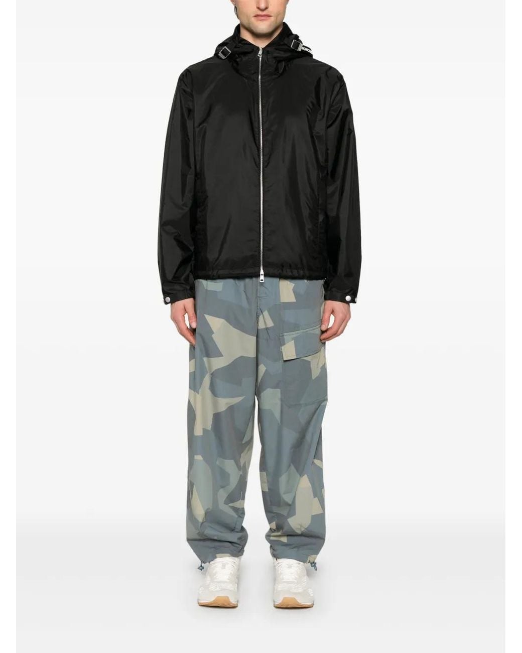 Moncler Black Remoray Zip, Cappuccio Giubbino for men