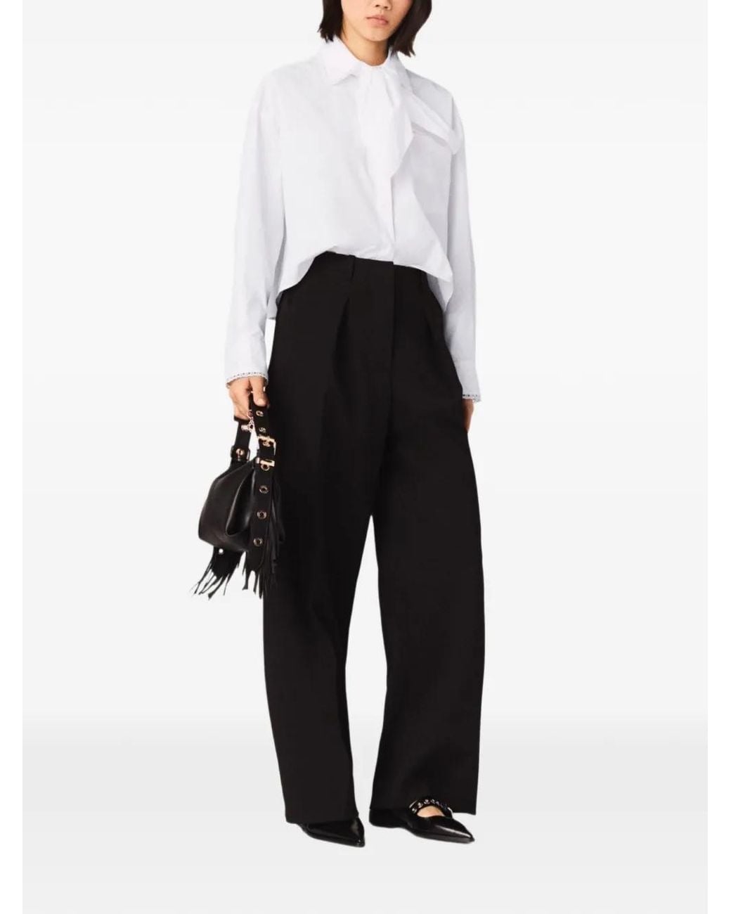 Maje Blue Balloon Suit Trousers