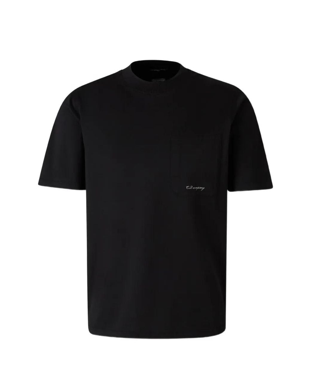 C P Company Black 70/2 Mercerized Jersey Gasato Short Sleeve T-Shirt for men