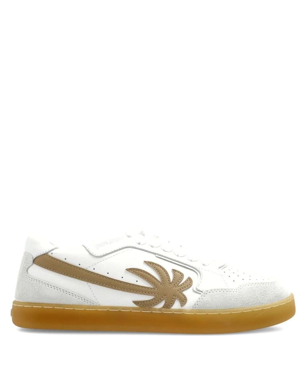 Palm Angels Metallic Palm Tree Leather Sneakers