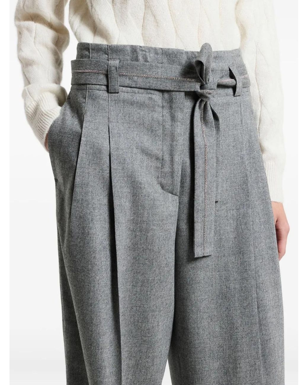Peserico Gray Tailored Trousers