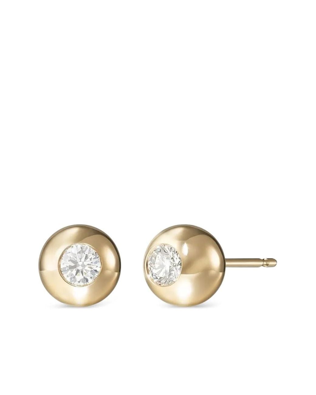 Melissa Kaye Metallic 18K Medium Audrey Diamond Earrings