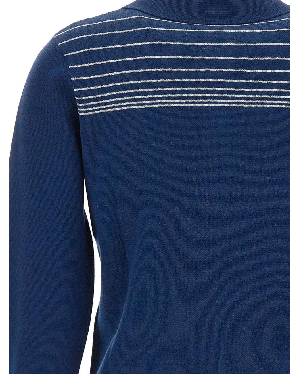 Casablanca Blue "Pyramid Jacquard" Polo Shirt